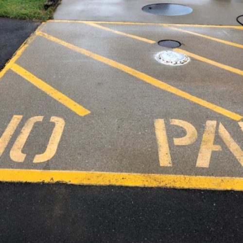 Gas Station Parking Lot After